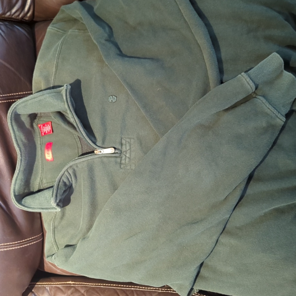 Green Izod Pullover quarter zip sweatshirt Size XXL